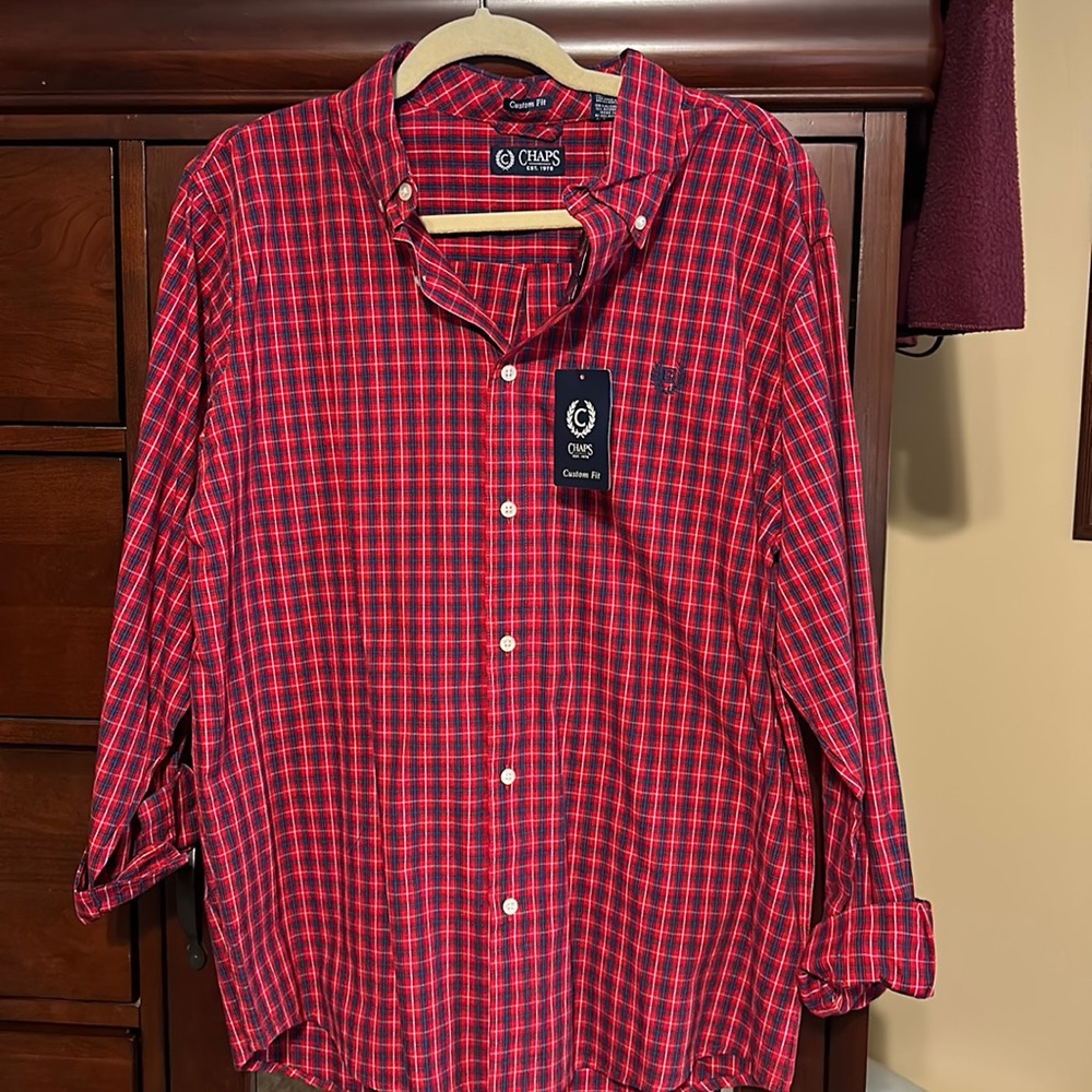 Men’s chaps large, long sleeve shirt